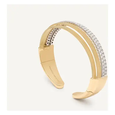 Marco Bicego Masai 18ct Yellow Gold Coil 1.85ct Diamond Bangle