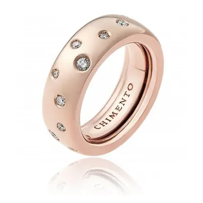 Chimento Forever 18ct Rose Gold Diamond Adjustable Size-Fit Wide Ring - 200