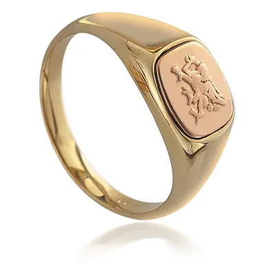 Clogau Welsh Dragon 9ct Yellow Gold Signet Ring - R