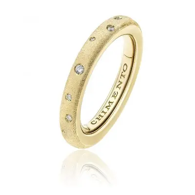 Chimento Forever Matte 18ct Yellow Gold Diamond Adjustable Size-Fit Slim Ring - 200