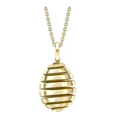 Faberge Essence Spiral 18ct Yellow Gold Egg Pendant - Yellow Gold