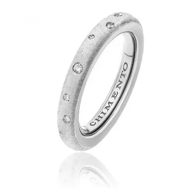 Chimento Forever Matte 18ct White Gold Diamond Adjustable Size-Fit Slim Ring - 200