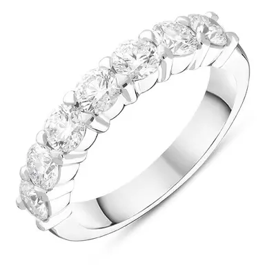 Platinum Brilliant Cut 1.52ct Diamond Half Eternity Ring