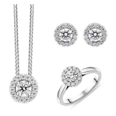 18ct White Gold Diamond Three Piece Gift Set