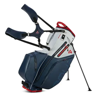 Big Max Aqua Hybrid 4 Waterproof Stand Bag - Navy/White/Red