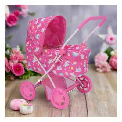 Baby Chic Junior Sweetie Dolls Pram with Unicorn Pattern