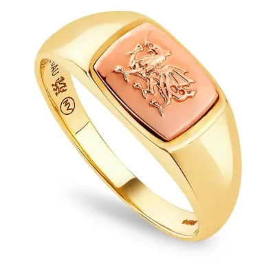 Welsh Dragon Gold Signet Ring