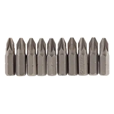 Draper PZ Type Insert Bit, 1/4" Hex, 25mm Long, No.2 (Pack of 10)