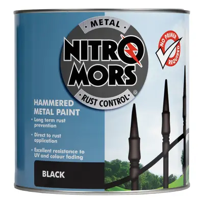 Nitromors Anti-Rust Hammered Metal Paint Black 2.5L