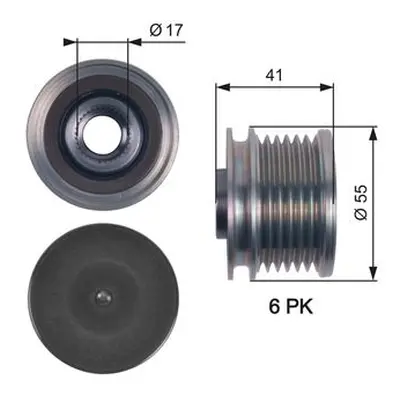 Gates OAP7115 Over Running Alternator Pulley