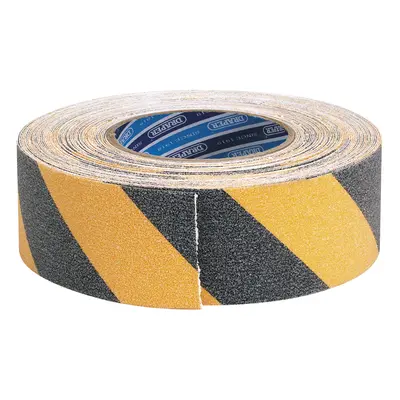 Draper Heavy Duty Safety Grip Tape Roll, 18m x 50mm, Black and Yellow