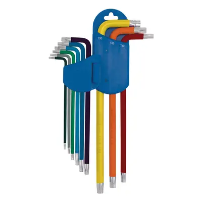 Draper Expert Draper Expert TX-STAR Metric Extra-long Arm Key Set, Colour Coded (9 Piece)