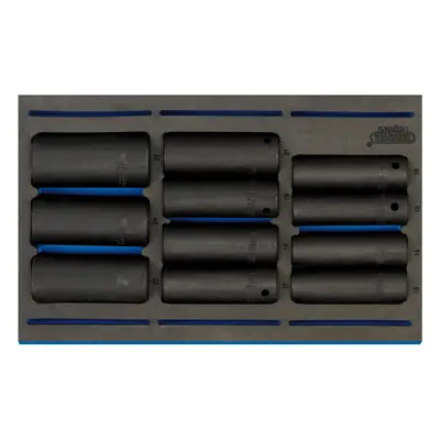 Draper Expert Impact Socket Set in 1/4 Drawer EVA Insert Tray, 1/2" Sq. Dr. (11 Piece)