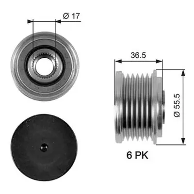 Gates OAP7049 Over Running Alternator Pulley