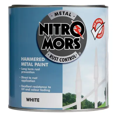 Nitromors Anti-Rust Hammered Metal Paint White 2.5L