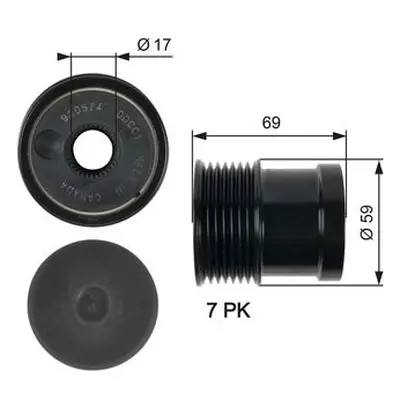 Gates OAP7069 Over Running Alternator Pulley