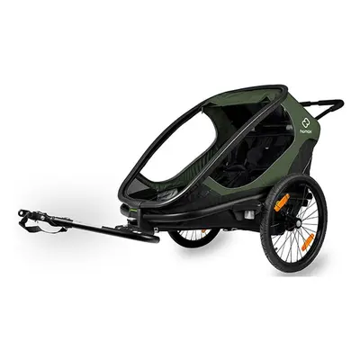 Hamax Outback Twin Child Bike Trailer - Green / Black
