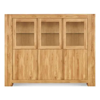 Clemence Richard Massive Oak Wide Display Cabinet