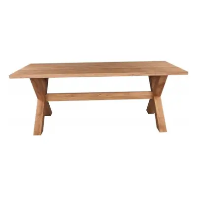 Clemence Richard Massive Oak Large 8 Seater Extending Dining Table with Crossed Leg