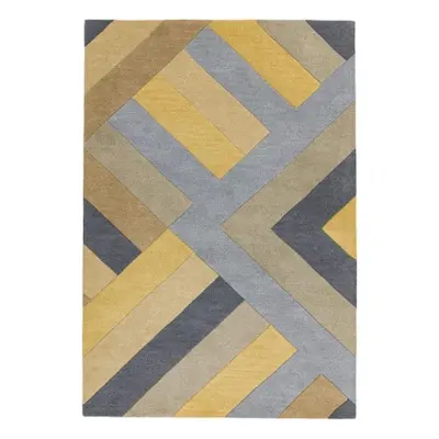 Asiatic Contemporary Design Reef Big Zig RF02 Ochre Grey Runner - 66cm x 240cm