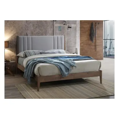 Time Living Cheslyn Light Grey Fabric Bed