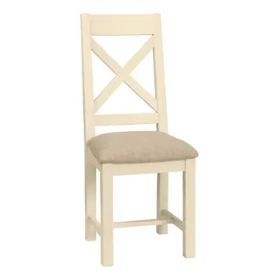 Set of 2 Lundy Ivory Painted Crossback Dining Chair