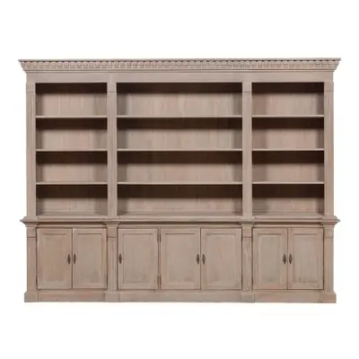 White Cedar Wood Extra Large Triple Display Cabinet