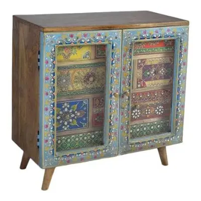 Timberon Hand Painted Mango Wood 7 Drawer Hall Cabinet