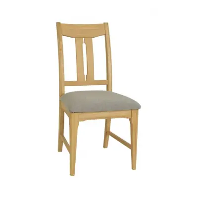 TCH New England Oak Vermont Fabric Seat Dining Chair (Sold in Pairs)