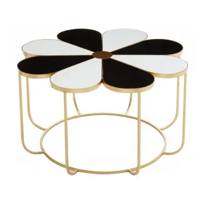 Jordan Black and White Flower Coffee Table