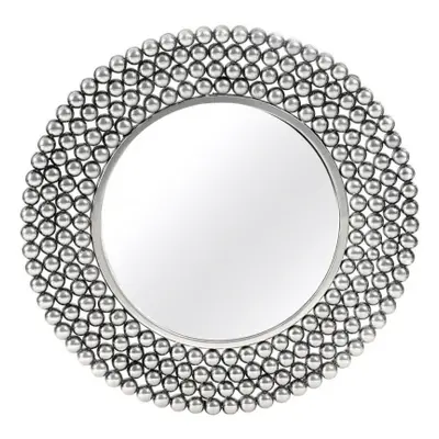 Bridgton Silver Beaded Wall Mirror