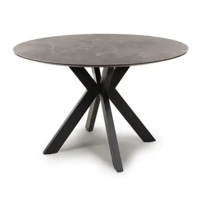 Galaxy Brown Ceramic 4 Seater Round Dining Table