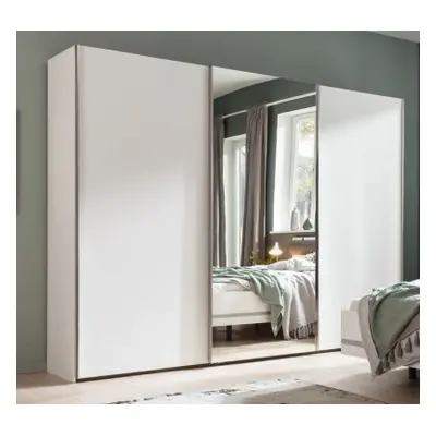 Nolte Savena Polar White 3 Door Sliding Wardrobe with 1 Mirror Front - 300cm