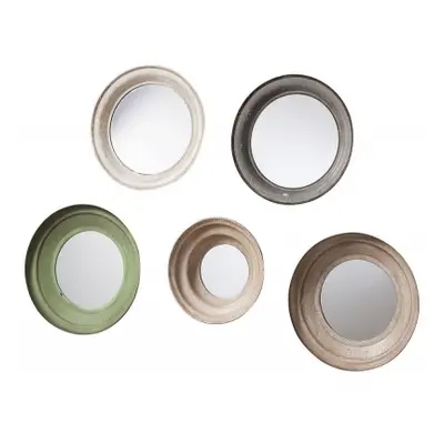 Crosby Round Mirror (Set of 5) - Painted - 41cm x 42cm