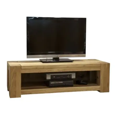 Massive Oak Standard Plasma TV Unit