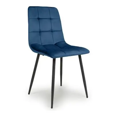 4 x Madison Brushed Blue Velvet Dining Chair