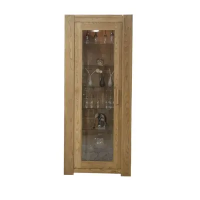 Massive Oak Display Cabinet