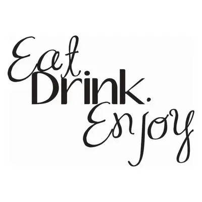 Wood Mounted Stamp 7G Eat Drink Enjoy