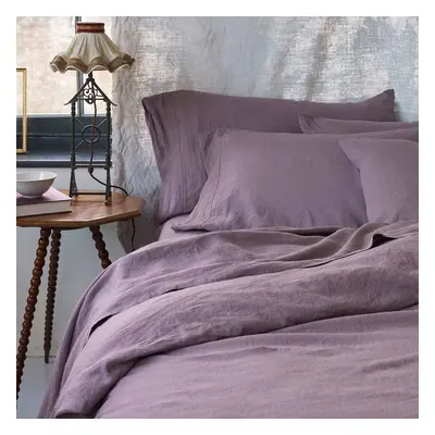 Linen Duvet Cover, Elderberry By Piglet in Bed | Size: King Size | Colour: Elderberry