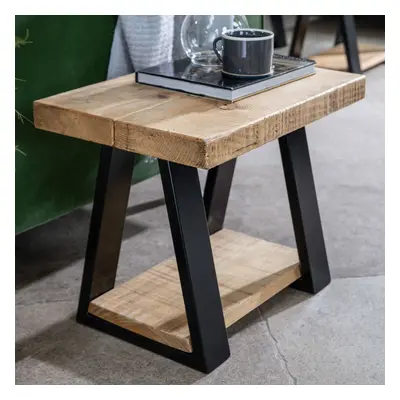 Armstrong Side Table - Rustic Pine - Square | Funky Chunky Furniture - Funky Chunky Furniture