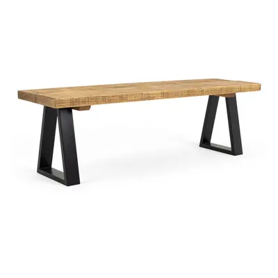 Armstrong Bench - Walnut Square 115cm - Funky Chunky Furniture