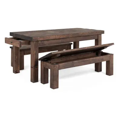 Wansbeck Bench - Smoke Pine - 85cm | Funky Chunky Furniture - Funky Chunky Furniture