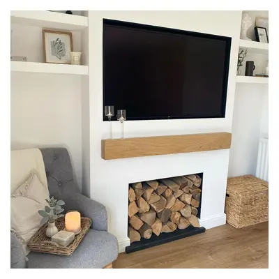 4x6 Oak Mantel Beam (9x14cm) - 150cm Natural Oak - Funky Chunky Furniture