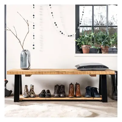 Armstrong Low Console Table - Smoke Pine - Square | Funky Chunky Furniture - Funky Chunky Furnit