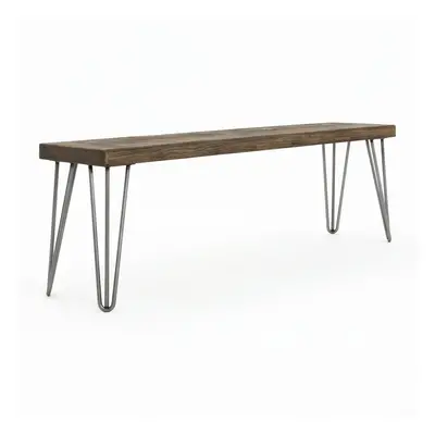 Ouseburn Bench - Walnut Brass 115cm - Funky Chunky Furniture