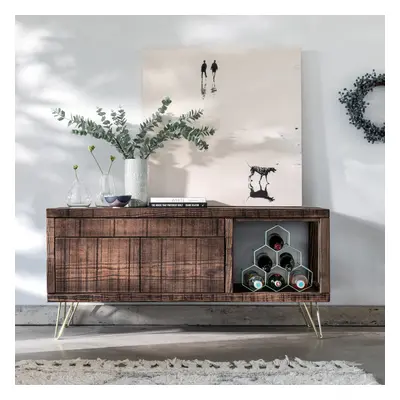 Ouseburn Sideboard - Rustic Pine Brass - Funky Chunky Furniture