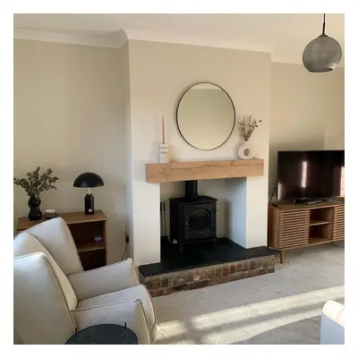 4x8 Oak Mantel Beam (9x19cm) - 40cm Light Oak - Funky Chunky Furniture