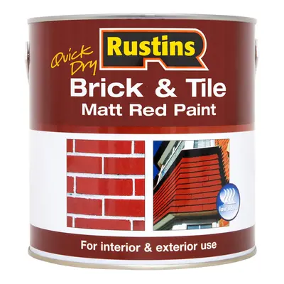 Rustins - Quick Dry Brick & Tile Paint Matt Red 2.5L