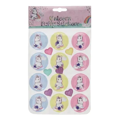 Puffy Stickers Unicorn 12pcs