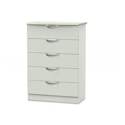 ASC Corsica Kashmir High Gloss 5 Drawer Chest of Drawers Assembled